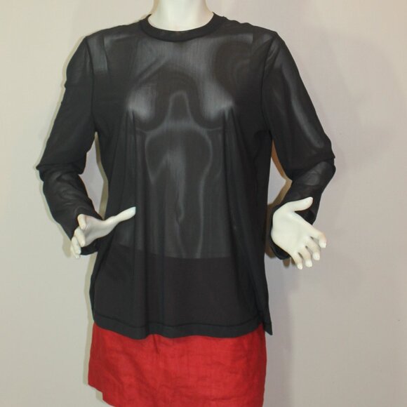 Lululemon athletica Keyhole Mesh Long-Sleeve gray  Shirt size M/L - Picture 4 of 7